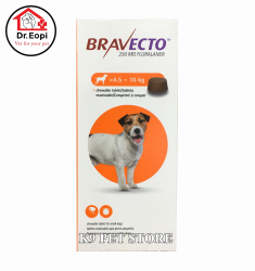 Bravecto 4.5-10kg - Trị ve ghẻ viêm da Demodex chó