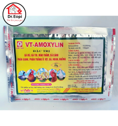 Trị bệnh gà rù, gà toi, mào thâm, sã cánh, phân xanh, phân trắng ở: vịt, gà, ngan, ngỗng-VT AMOXYLIN ( 50g)