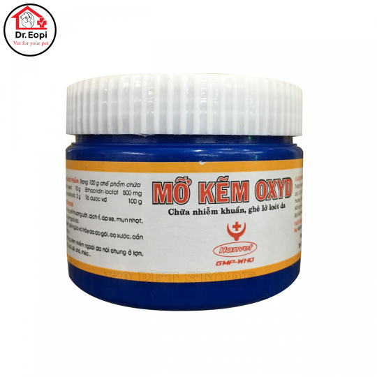 MỠ BÔI VẾT GHẺ CHÓ MÈO - MỠ CHO CHÓ MÈO - HANVET KẼM OXYD