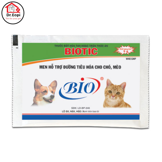 Men hỗ trợ đường tiêu hóa cho chó mèo Biotic 5g